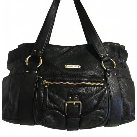 Michael Kors black leather shoulder handbag - Picture 1 of 12